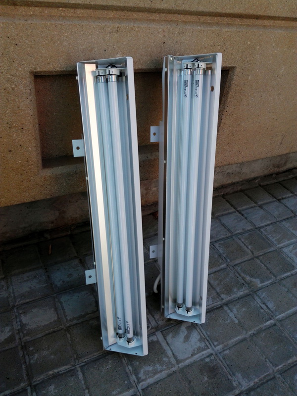 aplique pared oficina laboratorio metal t5 24w 9-11x60x10 2u